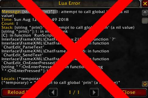 Error Hider屏蔽烦人的Lua错误提示框插件